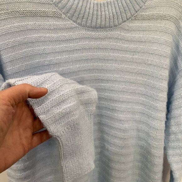 Light Blue Light Weight Sweater by Style&Co Semi Sheer Size Large - Picture 5 of 10